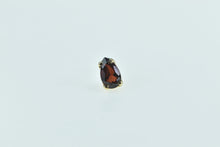 Load image into Gallery viewer, 14K Pear Cut Garnet Solitaire Vintage Stud Earring Yellow Gold