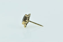 Load image into Gallery viewer, 14K Black Star Sapphire Twist Trim Vintage Lapel Pin/Brooch Yellow Gold