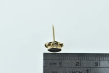 Load image into Gallery viewer, 14K Black Star Sapphire Twist Trim Vintage Lapel Pin/Brooch Yellow Gold