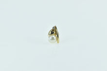 Load image into Gallery viewer, 14K 5.3mm Pearl Diamond Accent Single Earring Yellow Gold