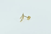 Load image into Gallery viewer, 14K Dolphin Jumping Ocean Animal Single Stud Earring Yellow Gold