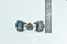 Load image into Gallery viewer, Sterling Silver Southwestern Vintage Turquoise Watch Cuff Bracelet 6.5&quot;