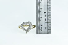Load image into Gallery viewer, 10K Diamond Cluster Vintage Heart Love Symbol Ring Yellow Gold