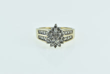 Load image into Gallery viewer, 10K Pear Diamond Cluster Vintage Statement Ring Yellow Gold