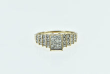 Load image into Gallery viewer, 10K Invis Set Princess Diamond Engagement Ring Yellow Gold