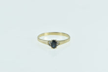 Load image into Gallery viewer, 10K Oval Sapphire Diamond Accent Engagement Ring Yellow Gold