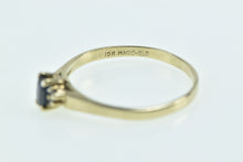 Load image into Gallery viewer, 10K Oval Sapphire Diamond Accent Engagement Ring Yellow Gold