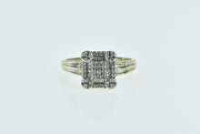Load image into Gallery viewer, 10K Squared Diamond Cluster Statement Ring Yellow Gold