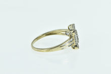 Load image into Gallery viewer, 10K Squared Diamond Cluster Statement Ring Yellow Gold
