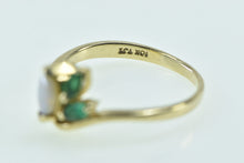 Load image into Gallery viewer, 10K Marquise Syn. Opal Emerald Statement Ring Yellow Gold