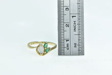 Load image into Gallery viewer, 10K Marquise Syn. Opal Emerald Statement Ring Yellow Gold