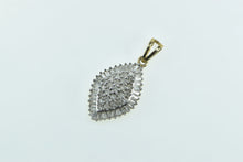 Load image into Gallery viewer, 10K Squared Baguette Diamond Cluster Vintage Pendant Yellow Gold
