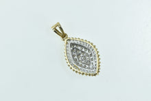 Load image into Gallery viewer, 10K Squared Baguette Diamond Cluster Vintage Pendant Yellow Gold