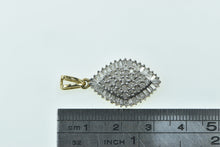 Load image into Gallery viewer, 10K Squared Baguette Diamond Cluster Vintage Pendant Yellow Gold