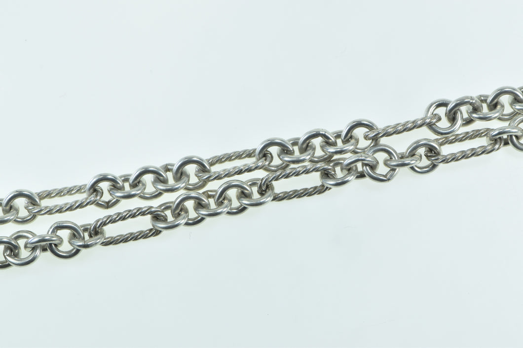 Sterling Silver 18k Gold David Yurman Designer Chain Necklace 33