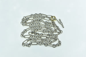 Sterling Silver 18k Gold David Yurman Designer Chain Necklace 33"