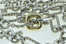 Load image into Gallery viewer, Sterling Silver 18k Gold David Yurman Designer Chain Necklace 33&quot;