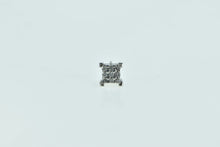 Load image into Gallery viewer, 10K Single Squared Diamond Vintage Stud Earring White Gold
