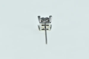 10K Single Squared Diamond Vintage Stud Earring White Gold