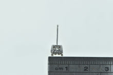 Load image into Gallery viewer, 10K Single Squared Diamond Vintage Stud Earring White Gold