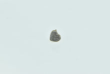 Load image into Gallery viewer, 10K Pave Diamond Heart Love Symbol Single Stud Earring Yellow Gold