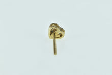 Load image into Gallery viewer, 10K Pave Diamond Heart Love Symbol Single Stud Earring Yellow Gold