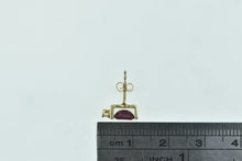 Load image into Gallery viewer, 10K Oval Natural Ruby Diamond Accent Single Stud Earring Yellow Gold