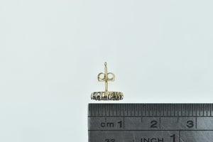 10K Diamond Heart Love Symbol Single Stud Earring Yellow Gold