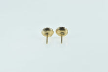 Load image into Gallery viewer, 14K Enamel Daisy Flower Vintage Stud Earrings Yellow Gold