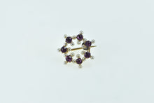 Load image into Gallery viewer, 14K Purple Tourmaline Seed Pearl Round Vintage Pin/Brooch Yellow Gold