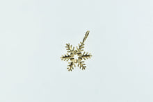 Load image into Gallery viewer, 14K Snow Flake Winter Motif Cold Weather Charm/Pendant Yellow Gold