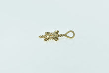 Load image into Gallery viewer, 14K Snow Flake Winter Motif Cold Weather Charm/Pendant Yellow Gold