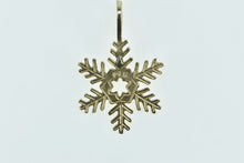 Load image into Gallery viewer, 14K Snow Flake Winter Motif Cold Weather Charm/Pendant Yellow Gold