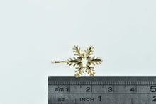 Load image into Gallery viewer, 14K Snow Flake Winter Motif Cold Weather Charm/Pendant Yellow Gold