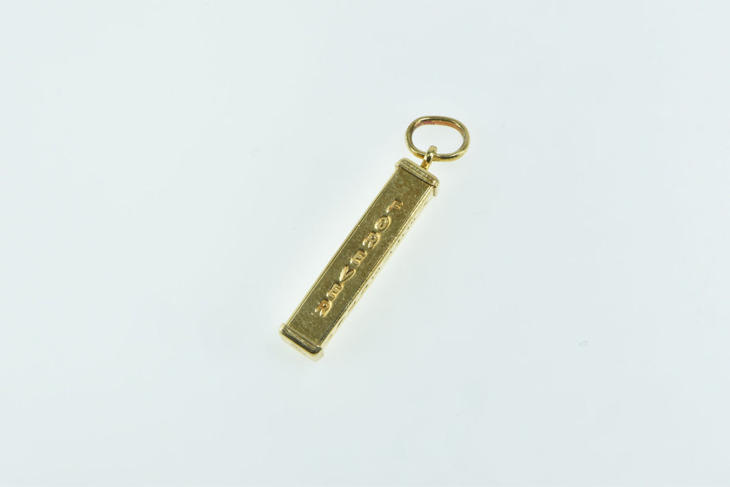 14K Today Tomorrow Yesterday Forever Love Pendant Yellow Gold