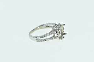 14K 0.50 Ctw Diamond Halo Engagement Setting Ring White Gold