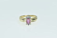 Load image into Gallery viewer, 14K Natural Pink Sapphire Diamond Engagement Ring Yellow Gold