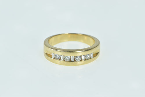 14K 0.50 Ctw Diamond Men's Wedding Band Ring Yellow Gold