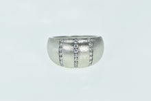 Load image into Gallery viewer, 14K 0.52 Ctw Diamond Striped Statement Ring White Gold
