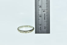 Load image into Gallery viewer, 18K 1920&#39;s Diamond Engraved Wedding Band Ring White Gold