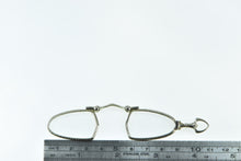 Load image into Gallery viewer, 14K Art Deco Looking Glass Spring Loaded Spectacles Glasses White Gold