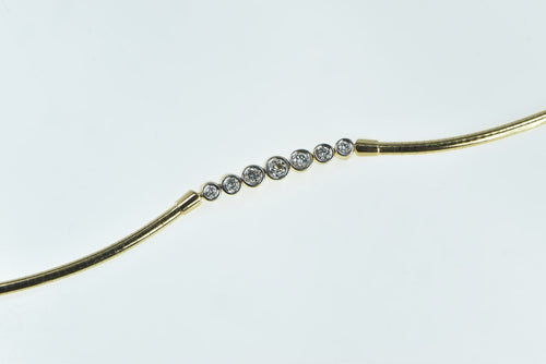 14K 1.04 Ctw Diamond Cocoon Link Collar Chain Necklace 17.5