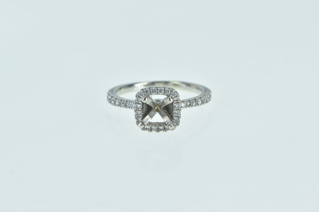 14K 0.33 Ctw Diamond Basket Engagement Setting Ring White Gold