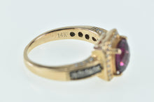 Load image into Gallery viewer, 14K LeVian Rhodolite White &amp; Chocolate Diamond Ring Yellow Gold