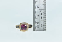 Load image into Gallery viewer, 14K LeVian Rhodolite White &amp; Chocolate Diamond Ring Yellow Gold