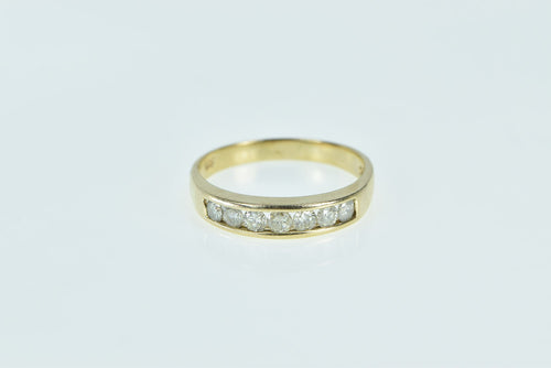 14K 0.56 Ctw Diamond Classic Wedding Band Ring Yellow Gold