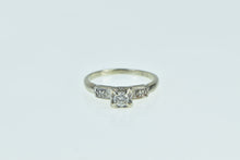 Load image into Gallery viewer, 14K Vintage Classic Diamond Promise Engagement Ring White Gold