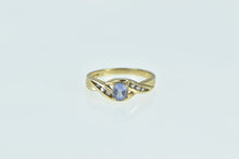 Load image into Gallery viewer, 14K Oval Tanzanite Diamond Vintage Classic Ring Yellow Gold