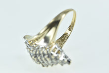 Load image into Gallery viewer, 14K Vintage Diamond Wavy Cluster Statement Ring Yellow Gold