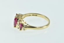 Load image into Gallery viewer, 14K Marquise Pink Sapphire Diamond Accent Ring Yellow Gold